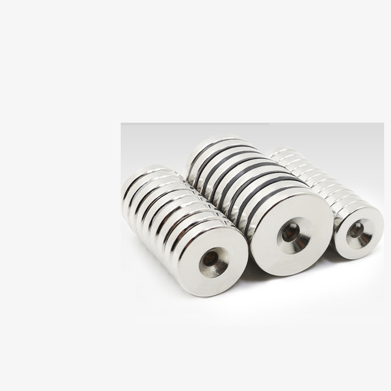 Good Price Customized NdFeB Cup Shape Round Base Neodymium Pot Magnets Disc Countersunk Hole Magnet with Screw