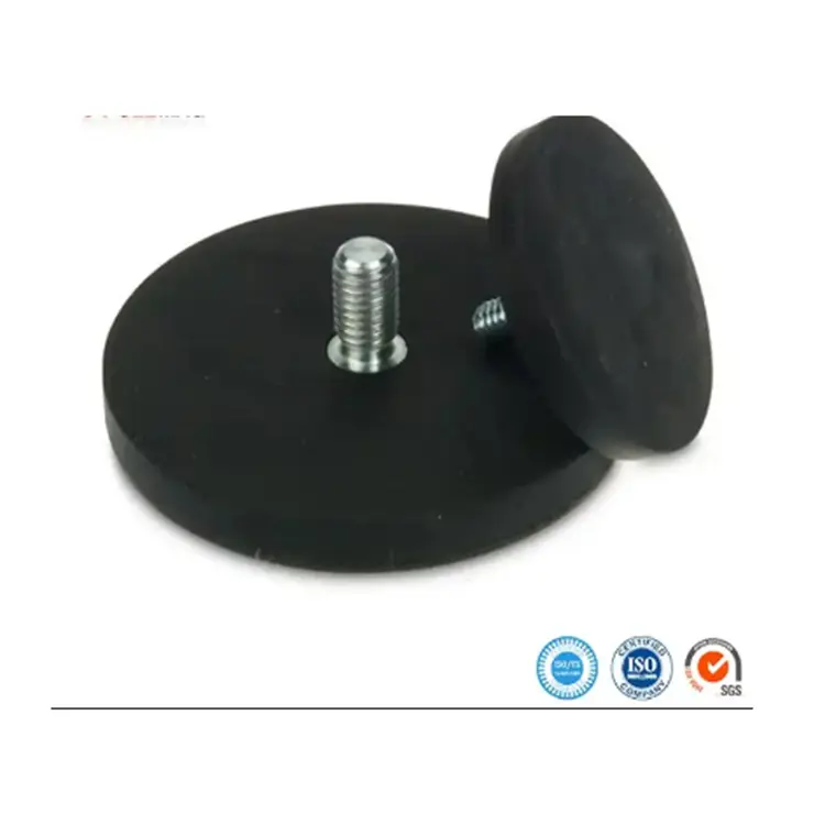 Customizable Size M6/M8 Rubber Coated Pot Magnet